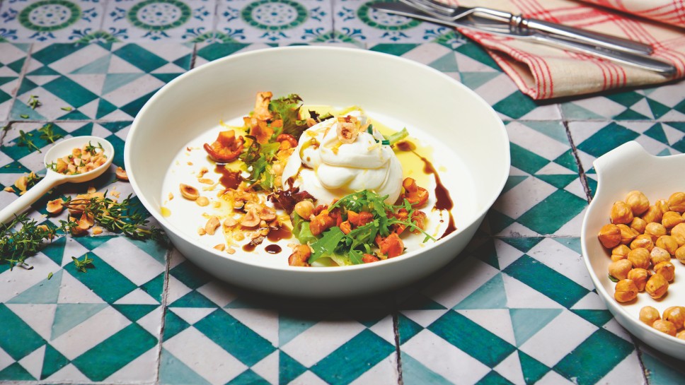 Burrata mit Eierschwammerl