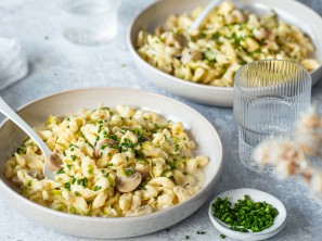 Rahm-Nockerl mit Champignons 