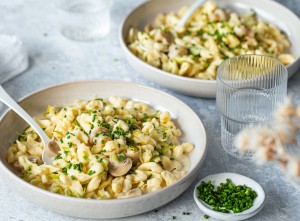 Rahm-Nockerl mit Champignons 
