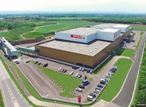 Luftaufnahme vom SPAR Logistikzentrum in Ebergassing