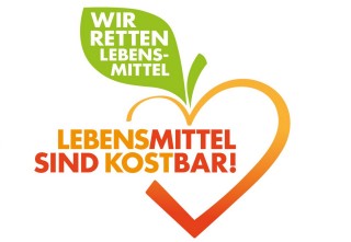Lebensmittel sind kostbar! Wir retten Lebensmittel Logo