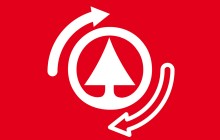 Nachhaltige SPAR Icon. SPAR Logo mit rotierenden Pfeilen