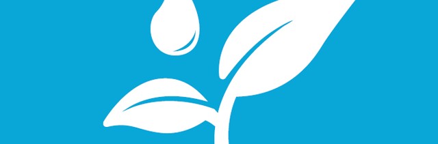 Umwelt Teaser Logo Pflanze und Tropfen