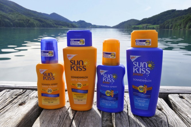 Vier verschiedene SPAR Sun Kiss Sonnencremen