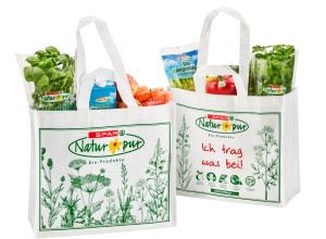 SPAR Natur*pur Tragetasche gefüllt