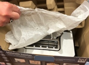 Toaster ohne Styropor Verpackung