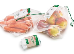 Wiederverwendbares Sackerl für Obst und Gemüse