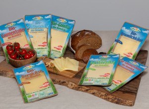 Schnittkäse in plastiksparender Verpackung
