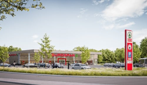 Außenaufnahme der Eurospar Filiale Mattersburg