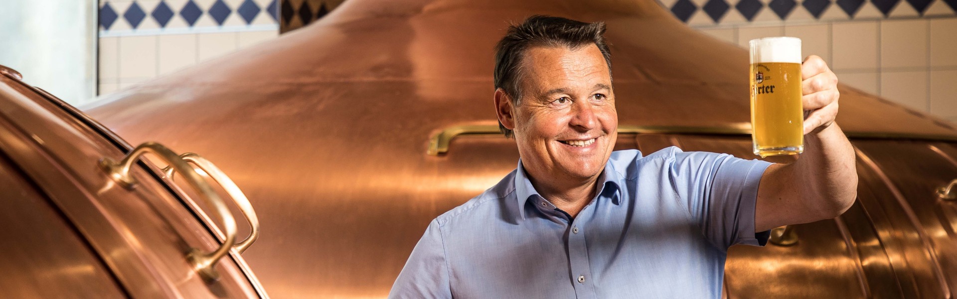 Raimund Linzer in der Privatbrauerei Hirt