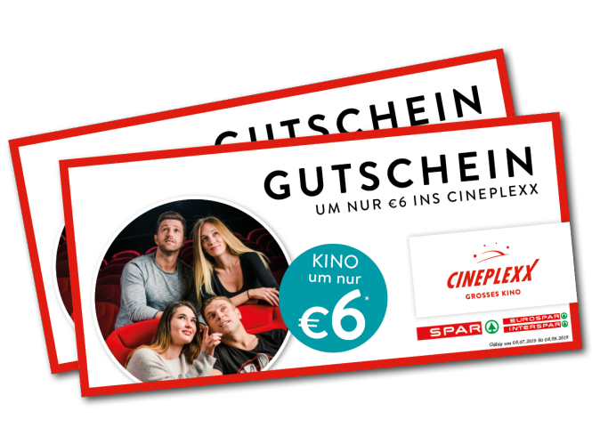 CINEPLEXX Gutschein Kino um nur 6€