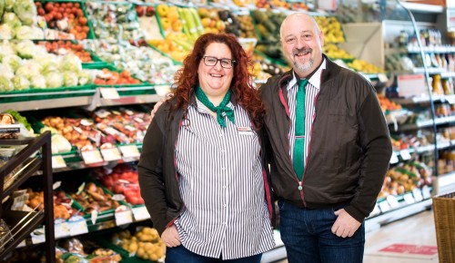 SPAR-Kauffrau Bettina Stefan und ihr Mann Klaus Stefan
