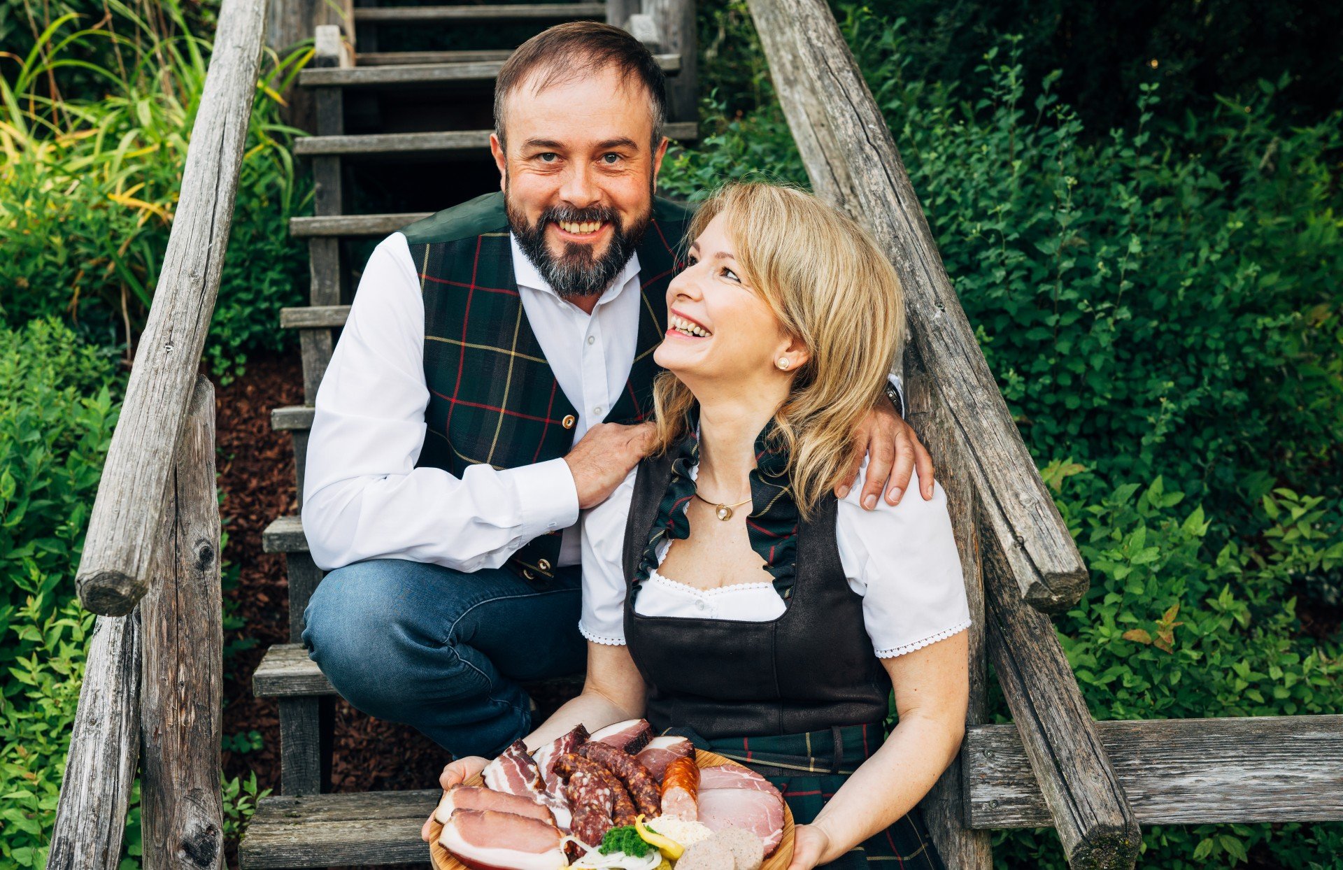 Molkeschwein Wilfried und Karoline Kogler vom Sonnleitn-Hof