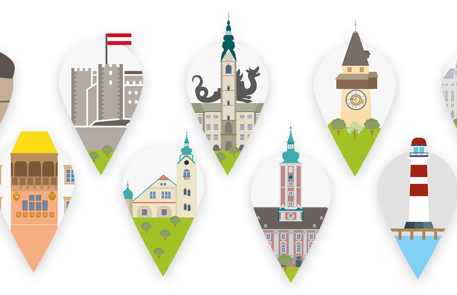 Bundesländer Illustration Standorte