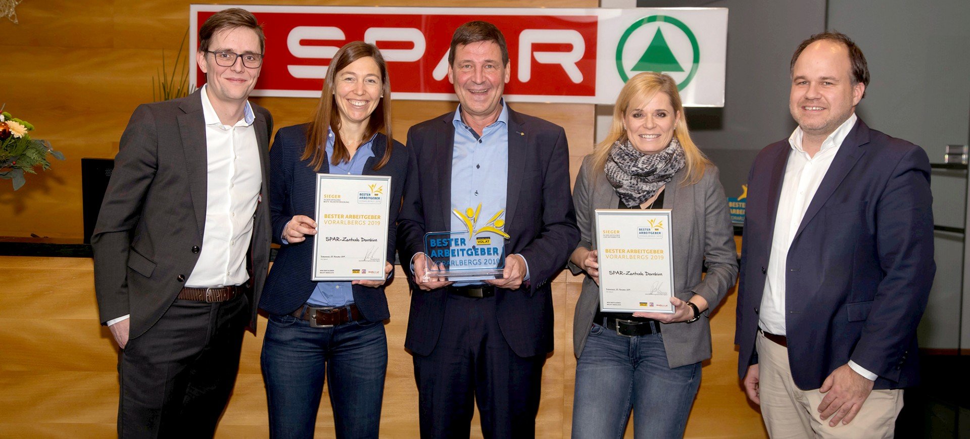 Bester Arbeitgeber Vorarlberg 2019 Preisübergabe Bester Arbeitgeber Vorarlbergs 2019 SPAR-Zentrale, Wallenmahd 46, Dornbirn