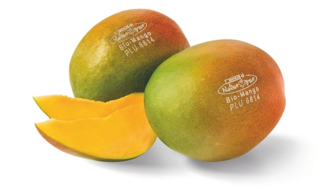 Mango mit Lasergravur