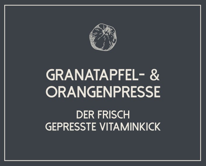 Granatapfel- und Orangenpresse