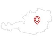 Standorte Icon Umriss Österreich und Standort-Icon
