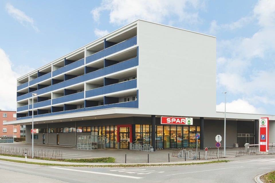 Â© MEDIArt | Andreas Uher; Spar Markt SchÃ¤fferhof, Hard, Aussenaufnahme