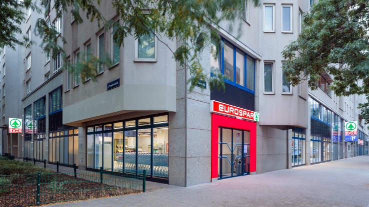 Außenaufnahme Eurospar Filiale Vorgartenstraße