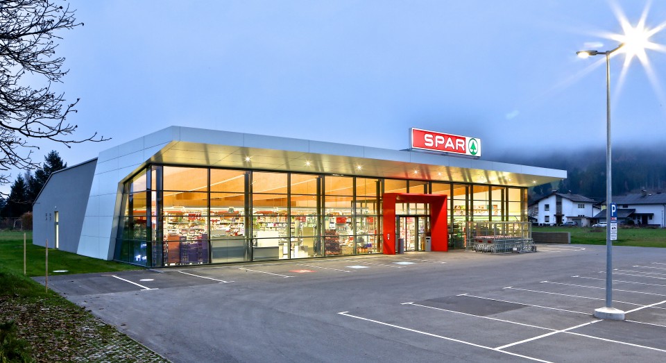 Architekturfoto SPAR-Supermarkt Spittal/Ponau