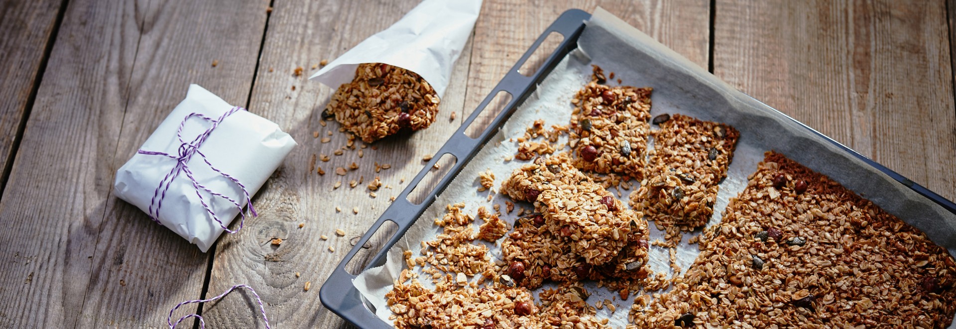 Granola am Blech oder verpackt
