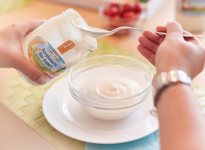 Jogurt in Schale