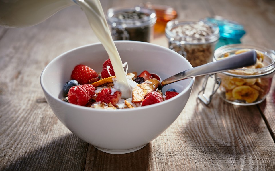 Müsli mit Milch