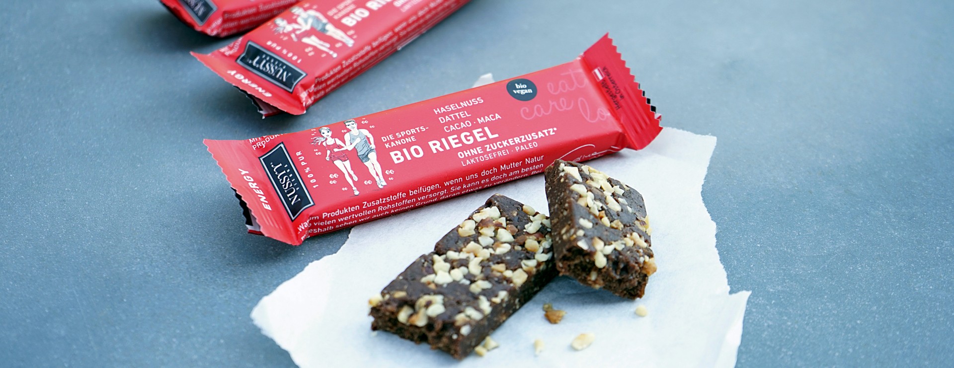 NUSSYY Bio-Riegel ausgepackt