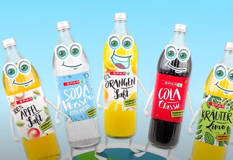 SPAR Mehrweg Glasflaschen