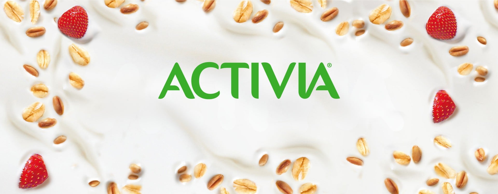 Activia Schriftzug auf einem Müsli