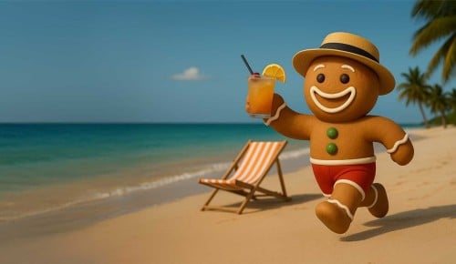 Leo Lebkuchen am Strand