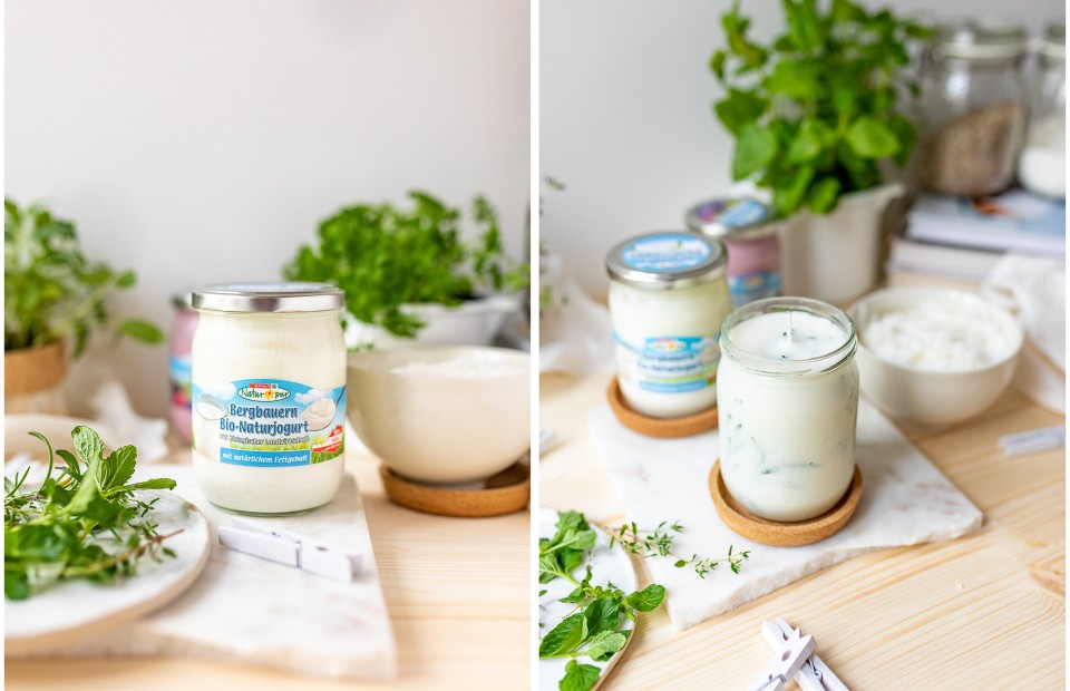 Upcycling Krauterkerzen