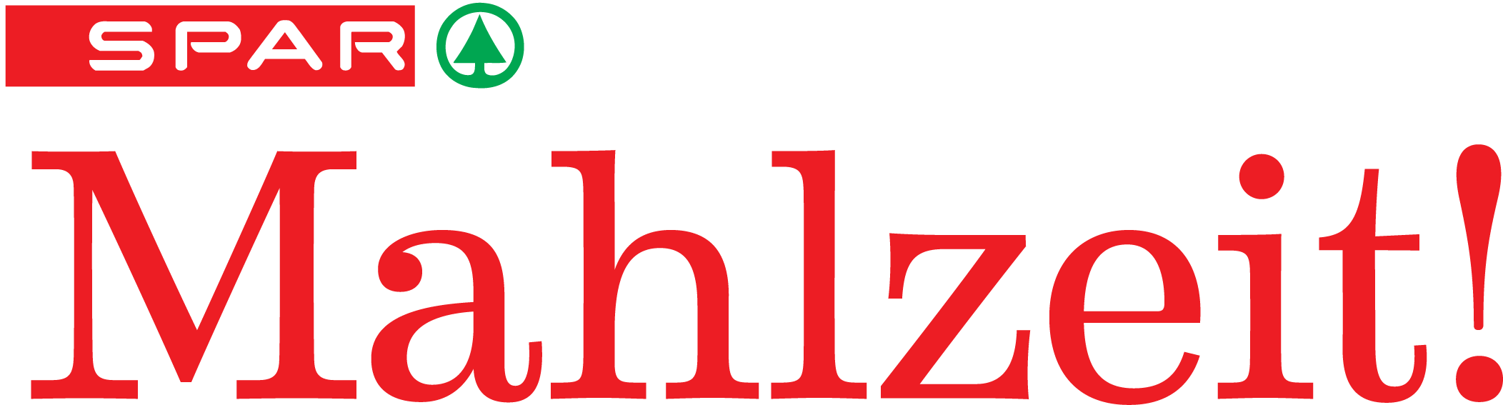 SPAR Mahlzeit!, Logo, rot, großes SPAR Logo