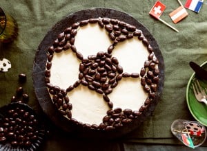 Fußballkuchen mit Schokodrops