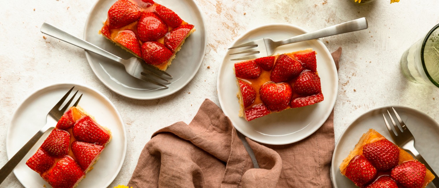 Einfacher Erdbeerkuchen