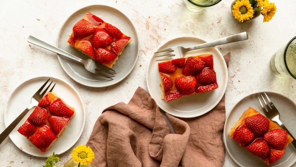 Einfacher Erdbeerkuchen