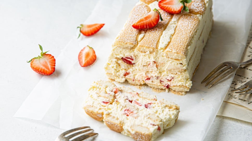 SPAR Mahlzeit Erdbeer-Biskottenschichtkuchen