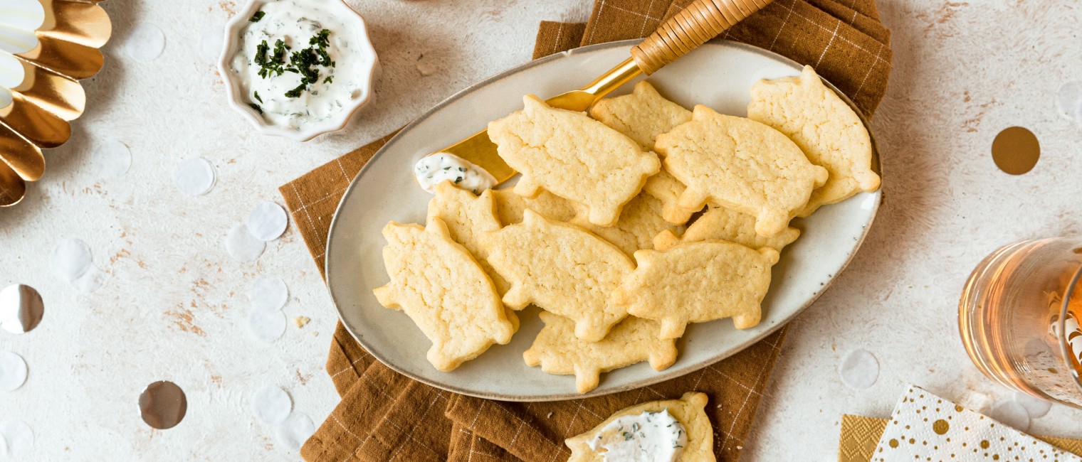 Pikante Mürbteig-Schweinchen