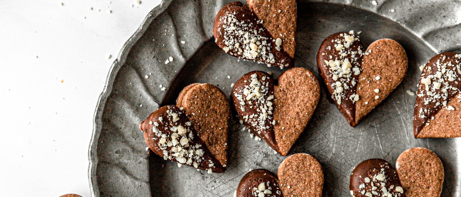 Dunkle Nougatherzen » Rezept | Spar Mahlzeit!