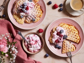 SPAR Mahlzeit! S-BUDGET Herzwaffeln mit Himbeerschlag