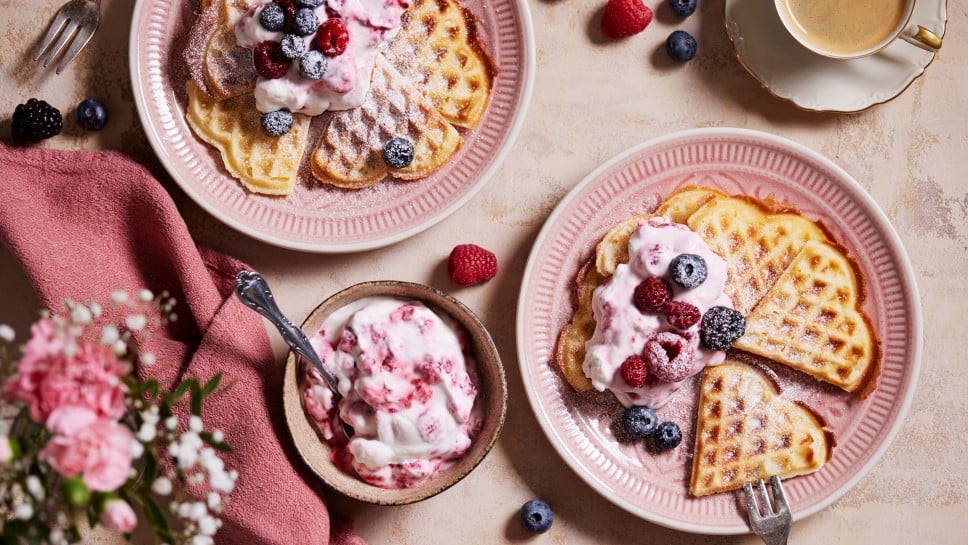 SPAR Mahlzeit! S-BUDGET Herzwaffeln mit Himbeerschlag