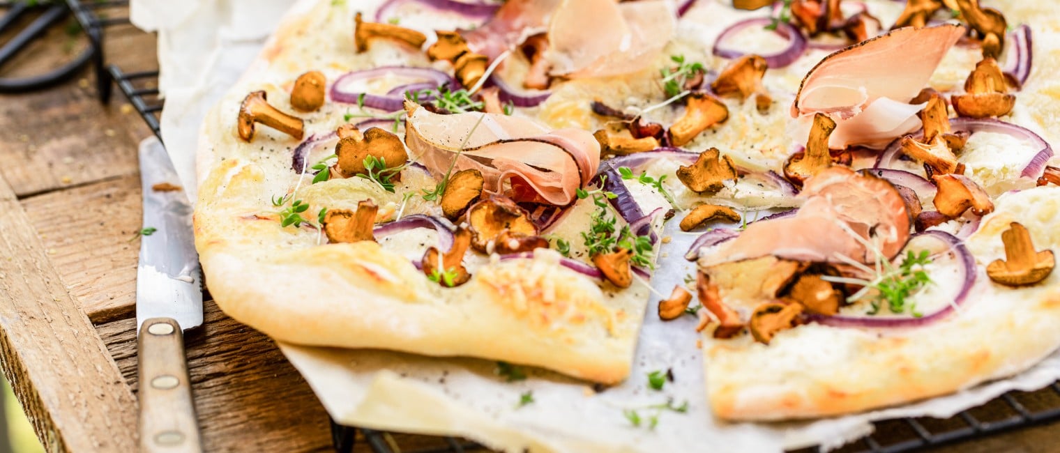 SPAR Mahlzeit Alpen-Flammkuchen mit Eierschwammerl