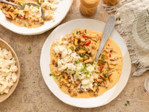 SPAR Mahlzeit Eierschwammerl in Rahmsauce  mit Spätzle