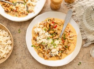Eierschwammerl in Rahmsauce  mit Spätzle