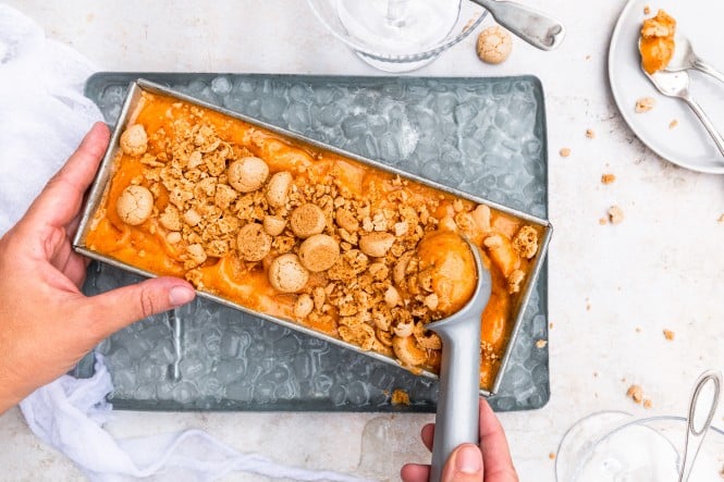 SPAR Mahlzeit Marillensorbet mit Amaretto