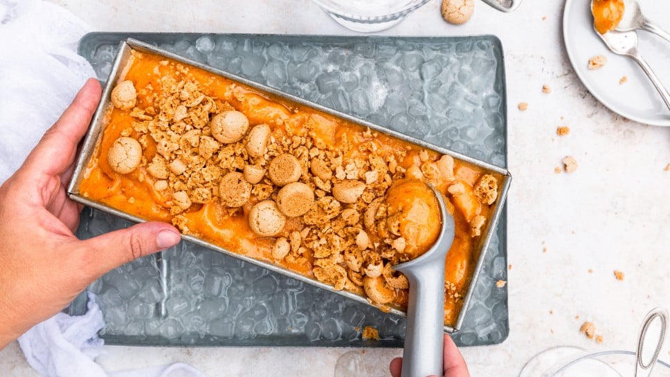 SPAR Mahlzeit Marillensorbet mit Amaretto
