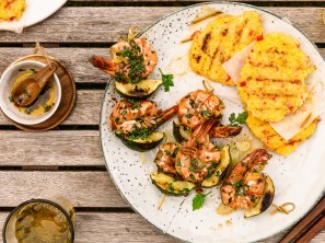 SPAR Mahlzeit Feurige Garnelen-Limetten-Spieße mit Reistalern