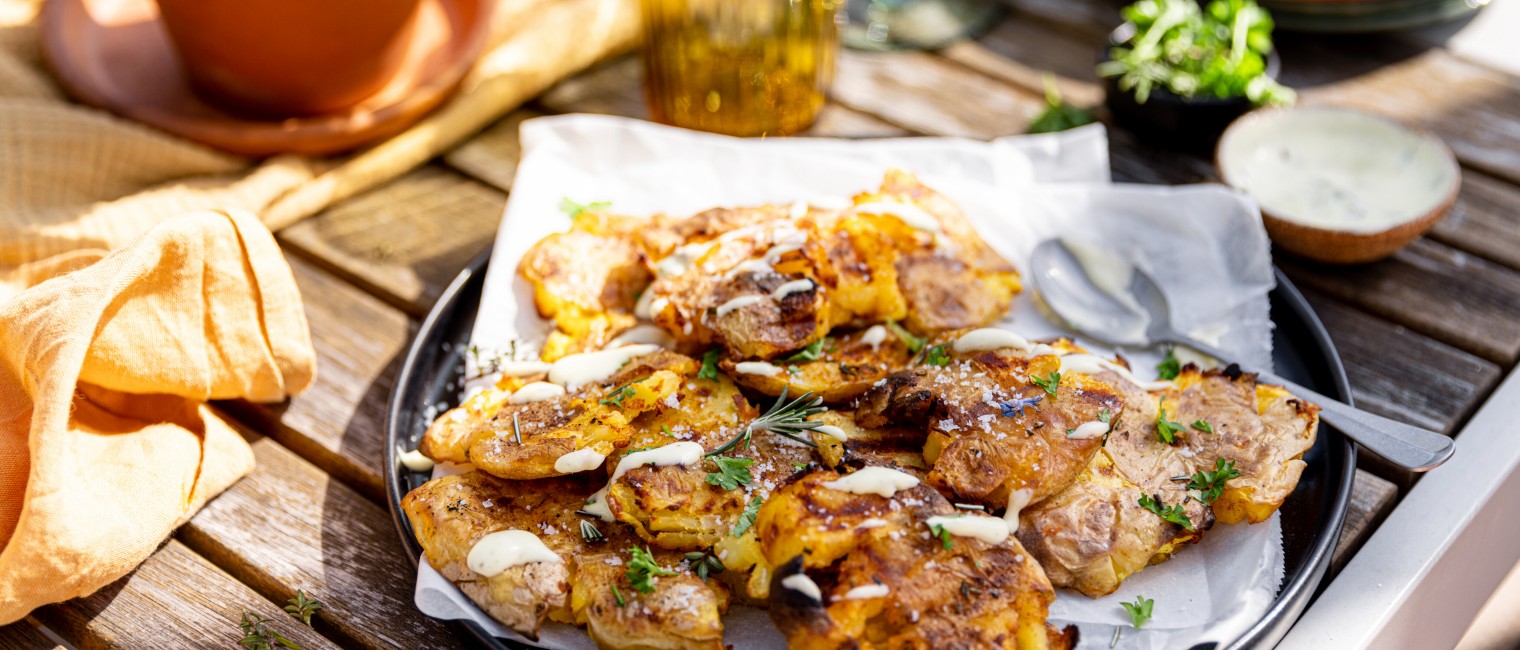 Smashed Potatoes vom Grill