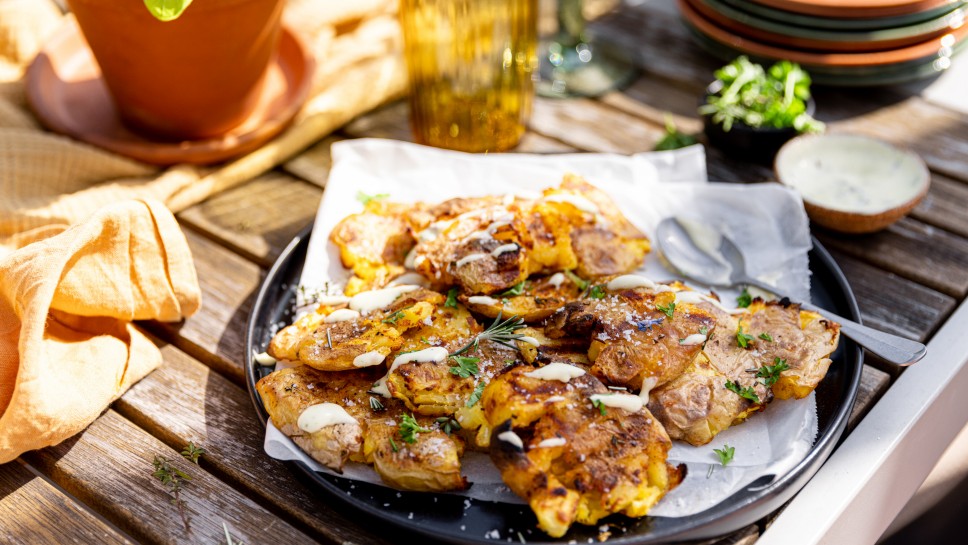 Smashed Potatoes vom Grill